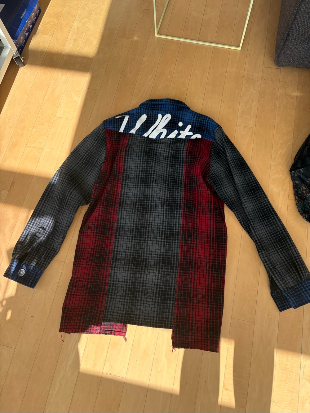 Off-White Heavy Wool Multicolor flannel shirt.